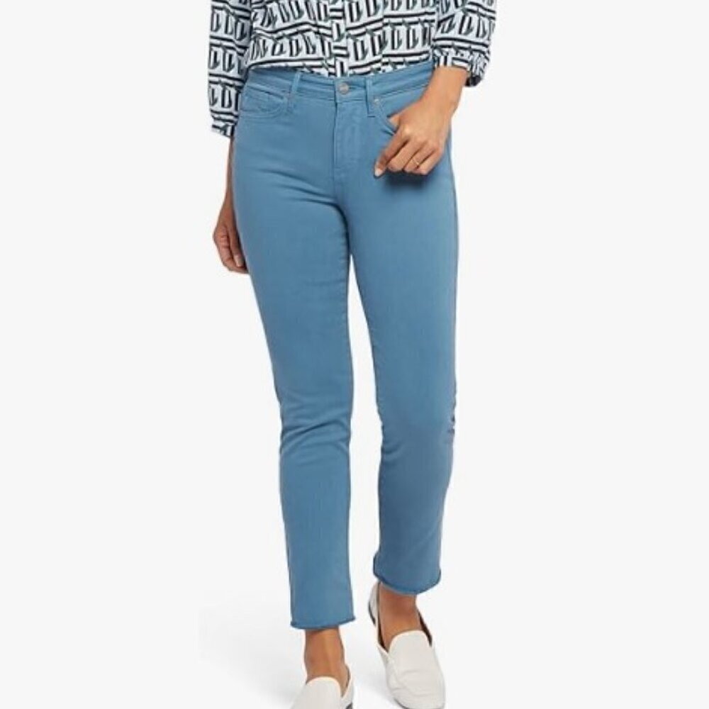 NWT NYDJ Women's Sheri Blue Ankle Fray Hem Jeans‎ Artist Blu Women's Size 16